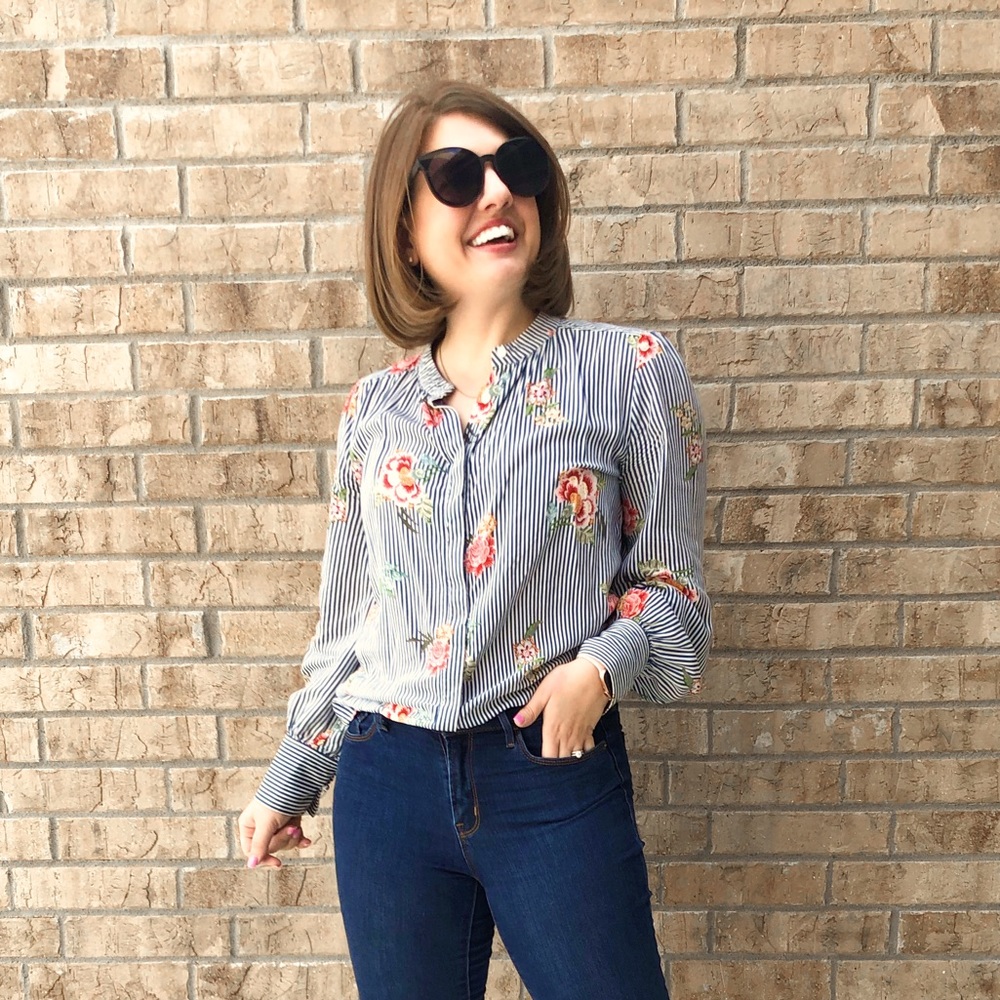 LOFT Printed Blouse